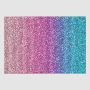 Glitterende roze en blauwe verloop glitter tissuepapier