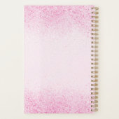 Glitterende Roze Glitterstof Planner (Achterkant)