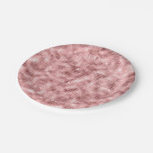 Glitterende Roze Goud Roze Luxe Glans Meisjesachti Papieren Bordje (Gekanteld)