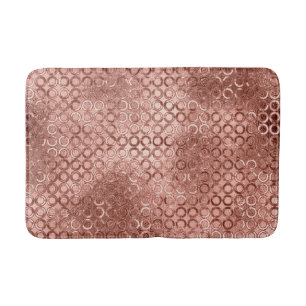 Glitterende Roze Gouden Cirkels Roze Luxe Glans Me Badmat
