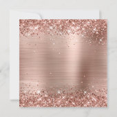 Glitterende Roze Gouden Folie 21e Verjaardag Kaart (Achterkant)
