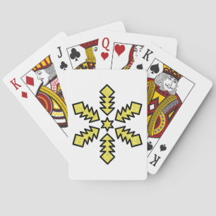 Glitterende Sneeuwvlok - Gele Ster Pokerkaarten
