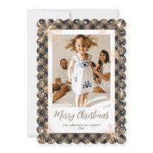 Glitterende Sneeuwvlokken Plaid Foto Prettig Kerst