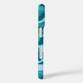 Glitterende Teal Camouflage Persoonlijk Case-Mate iPhone Case (Achterkant / Rechts)