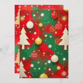 Glitterende vakantiemagie feestdagenkaart (Voorkant / Achterkant)