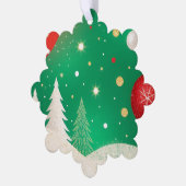 Glitterende vakantiemagie ornament kaart (Links)