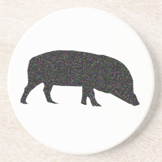 Glitterende varkens onderzetters (Voorkant)