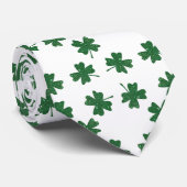 Glitterende vierbladige klavers stropdas (Opgerold)