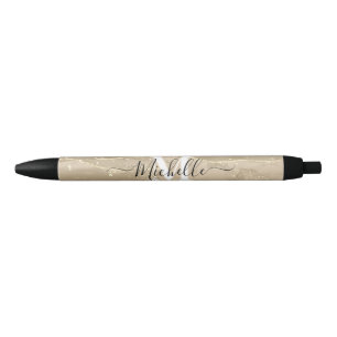 Glitterende Zand Monogram Aangepaste Handtekening  Zwarte Inkt Pen