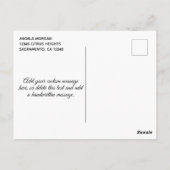 Glitterende Zilveren Glans Turquoise Folie Dank Je Briefkaart (Achterkant)