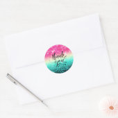 Glittergradiënt van de combinatie aan Petals ID433 Ronde Sticker (Envelop)
