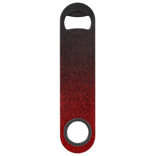 Glittergradiënt voor zwart-wit en rood speed flessenopener