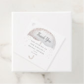 Glittergrijze paraplu bruidsdouche dank je bedankjes labels (In situ)