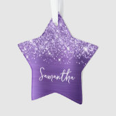Glitterie Améthyste Violet Glam Nom Étoile (devant)
