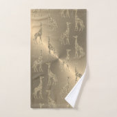 Glitterie Giraffes sur Glitzy Gold       (Serviette à main)