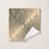 Glitterie Giraffes sur Glitzy Gold       (Gant de toilette)