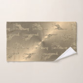 Glitterie Giraffes sur Glitzy Gold       (Serviette à main)