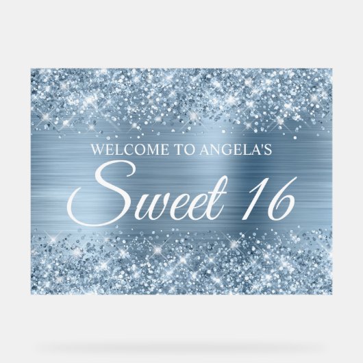 Glitterie Léger Bleu Foil Douce 16 (Recto)