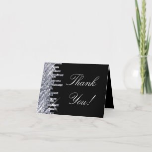 Glitterie Merci glamour noir/argent