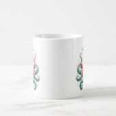 Glitterie Octopus Aquarelles Monogramme Café Mug (Centre)