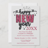 Glitterie oudejaarsfeest kaart (Voorkant)