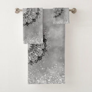 Glitterie Whimstery Silver Lotus Mandala sur