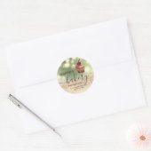 Glitterig  cupcake chef script bakkerij ronde sticker (Envelop)
