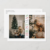 Glitterig Kerstmis Foto Feestdagenkaart (Voorkant / Achterkant)