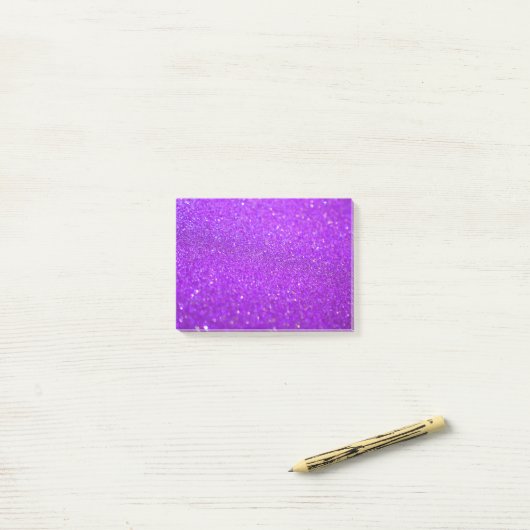 Glitterig Paars Post-it® Notes (Op bureau)
