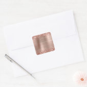 Glitterig Roos Gold Foil leeg Vierkante Sticker (Envelop)