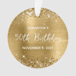 Glitterige goud folie 50ste verjaardag ornament