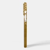 Glitterige Gouden Glam Naam Case-Mate iPhone Case (Achterkant / Links)