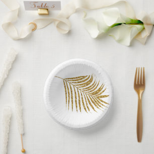 Glitterige Gouden Palmen Baby Shower Bruiloften Tr Papieren Kommen