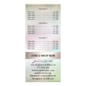 Glitterige keukenholografische holografische rackk reclamekaart (Achterkant)