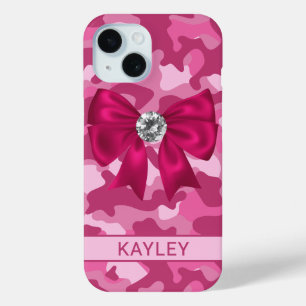 Glitterige Roze Camouflage Persoonlijk