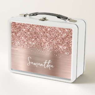 Glitterige Roze Gouden Glam Naam
