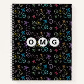 Glitterige vlinders - Faux Glitter Patroon Notitieboek (Voorkant)