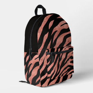 Glitterige zebraprint  bedrukte rugzak