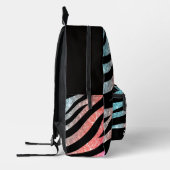 Glitterige zebraprint rugzak (Links)