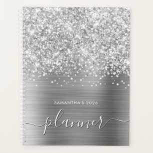 Glitterige Zilveren Glamour Planner