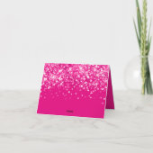 Glitterij Hot roze zoet 16 Bedankkaart (Achterkant)