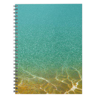 Glittering Blauwgroen blauw en gouden rimpels Notitieboek