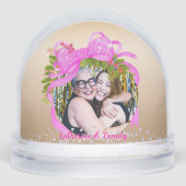 Glittering Christmas Pink Bow Photo Gold (Avant)