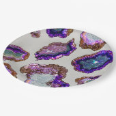 Glittering Crystal Geode Papieren Bordje (Gekanteld)