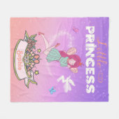 👸 Glittering Fairy Princess Custom Name  Fleece Deken (Voorkant (Horizontaal))