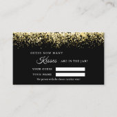 Glittering Gold Combien de baisers Douche Carte de (Devant)