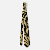 Glittering Gold en Black Leaf Pattern Stropdas (Achterkant)