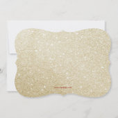 Glittering Gold Holiday Soirée Invitation (Dos)
