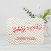 Glittering Gold Holiday Soirée Invitation (Debout devant)