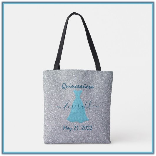 Glittering Quinceanera Herdenking Canvas tas
